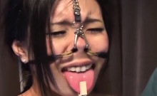 Extreme Japanese Bdsm With Nose Hooks And Clamps Subtitled