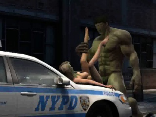 3D cartoon babe getting fucked outdoors by The Hulk