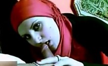 Cute Arab Chick Sucking Her Lovers Cock