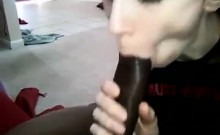 Teenager hurts and jerks a difficult bbc off