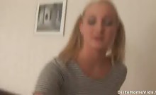 Nasty Naughty Blondie Gets Laid For Homevids.