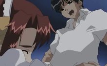 Hentai maid gives blowjob