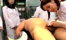 Naughty Oriental doctors working their skillful hands on a