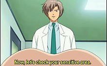 Nasty hentai doctor toys tight ass with speculum and gets BJ