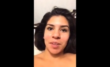 Beautiful amateur latin girl masturbates using her toys