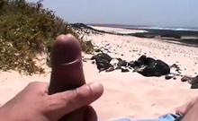 Shooting A Nice Load On The Beach