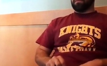 Bearded Bro Public Jerk Off In A Coffee Shop