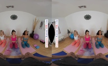Tantric yoga trio looks to you and your dick for focus