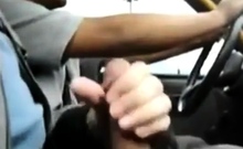 Big Dick Flash for Taxi Driver - Gay Latino Handjob