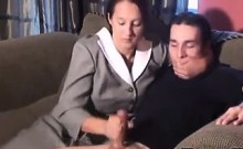 Mother In Law Gives A Handjob