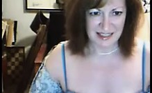 Granny and her big scary boobs on webcam skype